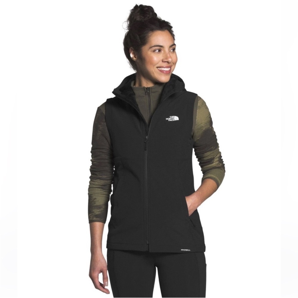 The North Face Black Women’s Schelbe Raschel Hooded Vest - size Medium